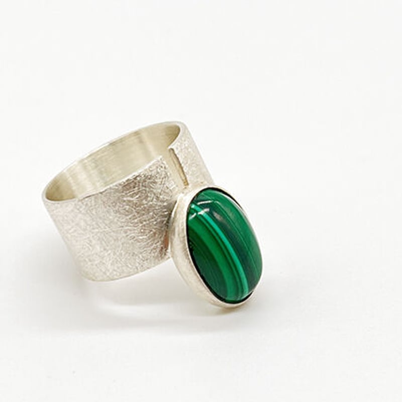 point ring (Malachite)SV925 15号 | LISRIQUE