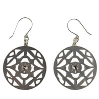 memory pierced earrings  / moon