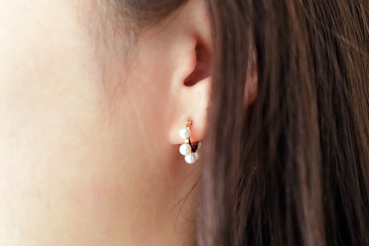 bubble pierced earrings | LISRIQUE