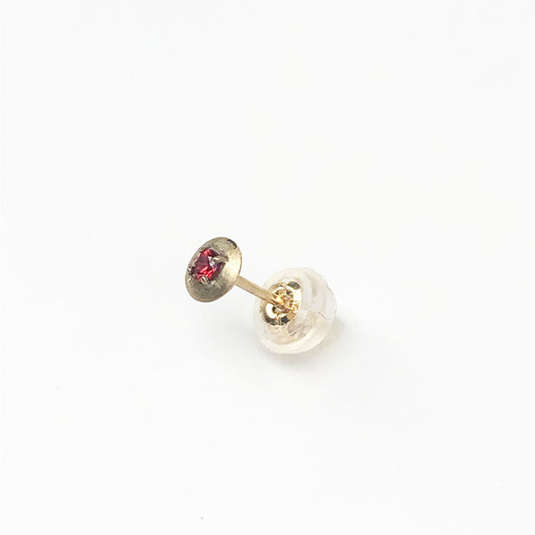 orange sapphire pierced earring | LISRIQUE