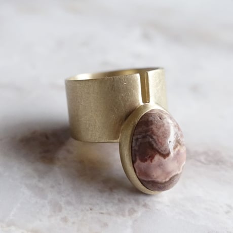 point ring (Mexican Agate) 13号