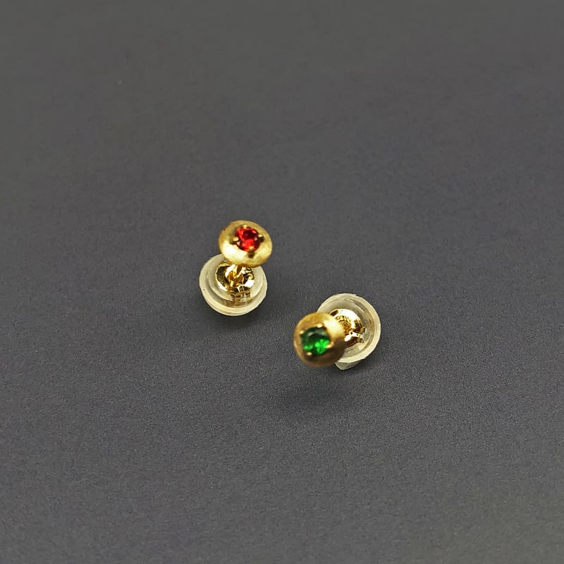 orange sapphire pierced earring | LISRIQUE