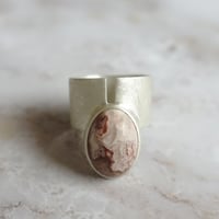 point ring (Mexican Agate) SV925 13号