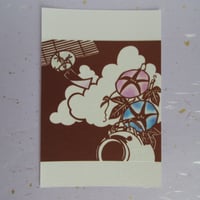 切り絵ポストカード　夏の日