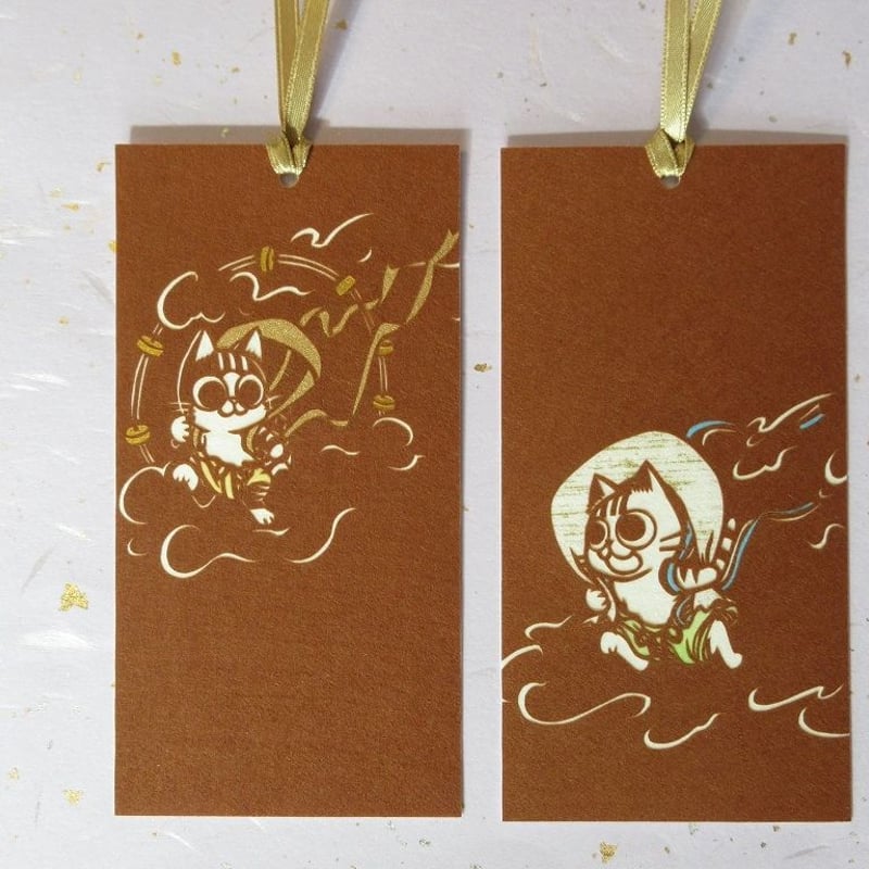 立つ切り絵「ハート風神+ハート雷神」 立つ切り絵「ハート風神+ハート雷神」 簡単切り紙】ハート💖 How