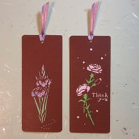 切り絵しおり　母の日セット　「カーネーション・花しょうぶ」