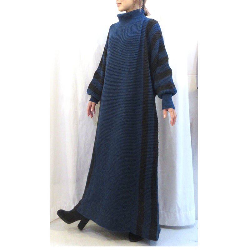 ⭐︎タイムセール⭐︎カレンソロジー　コットンリネンドルマンワンピース　ダークブルー ⭐︎タイムセール⭐︎カレンソロジー コットンリネンドルマン