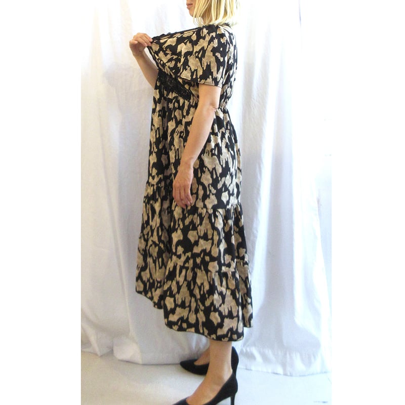 ワンピース GYDA ZIPスリットLONG ニット ワンピース（ブラック