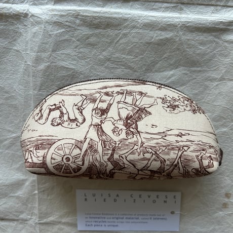 Luisa Cevese  vintage fabric oval pouch