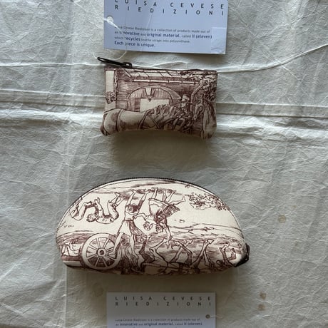 Luisa Cevese  vintage fabric oval pouch