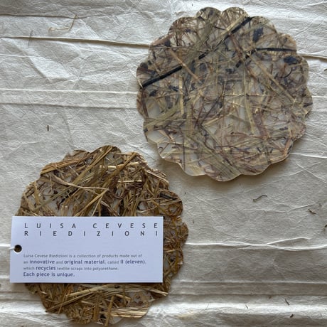 Straw mat coaster 花型