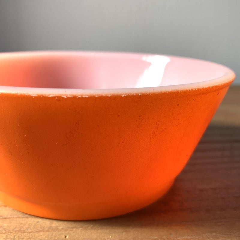FIRE KING ファイヤーキング スープ・シリアルボウル ／オレンジ