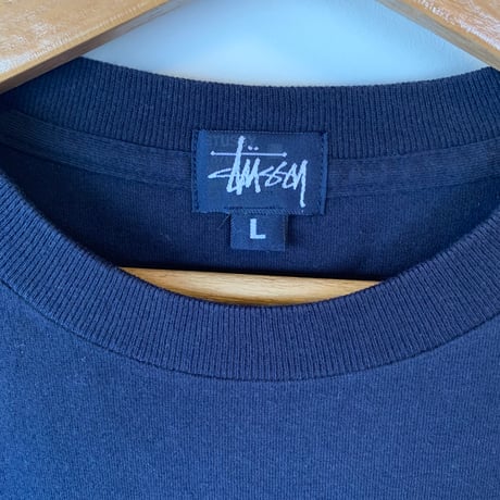 STUSSY 2000s ショーンロゴ チェッカーフラッグ S/S TEE L OLD STUSSY VINTAGE  オールドステューシー