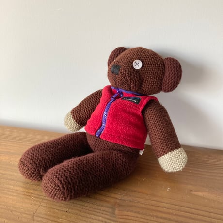 Mr.Bean Teddy ミスター・ビーン テディベア Tiger Television 1996年 L.L.bean フリースベスト着用／39㎝