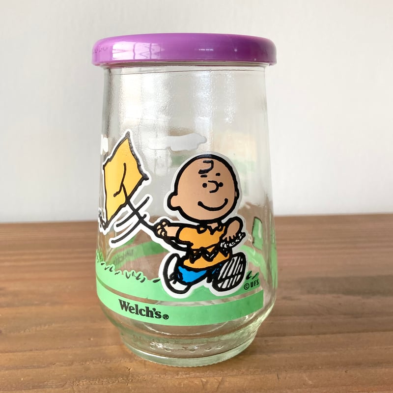 スヌーピー ウェルチ Welch's ジャムグラス 蓋付 x7セット Welch's PEANUTS 3 (キャップ付) ウェルチ | MILMOUNTAIN STORE