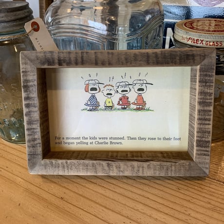 WOOD LIFE SERVICE no.23 snoopy peanuts オールドウッドフレーム OLD WOOD FRAME 古材 額縁