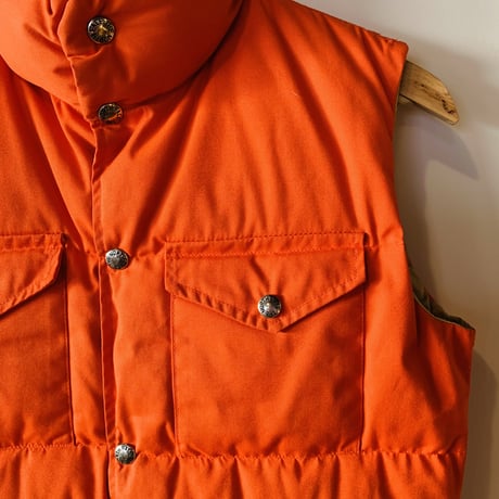 THE NORTH FACE 茶タグ 65/35クロス ダウンベスト オレンジ