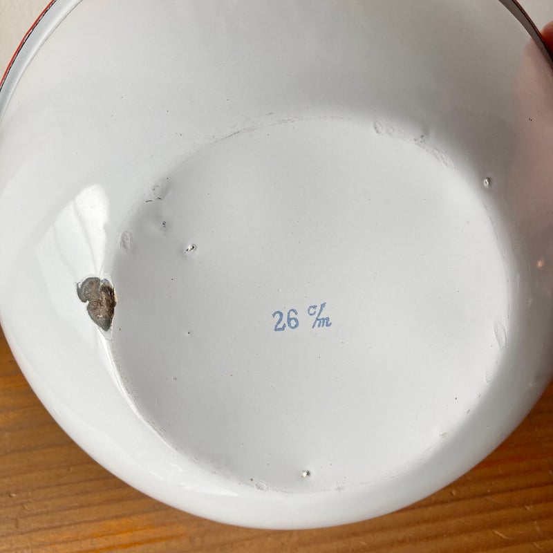 ヴィンテージ ホーローボウル 26㎝／ホワイト×レッド | MILMOUNTAIN STORE