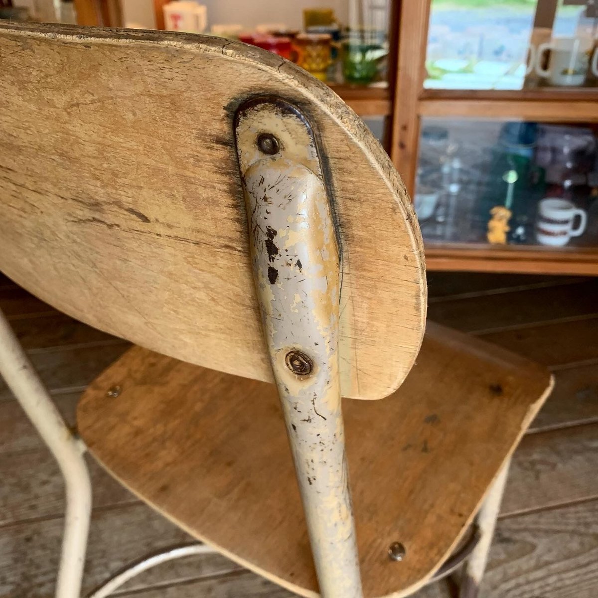 イギリス　学校の椅子　スクールチェア　木製　イングランド　チェア　ビンテージ イギリス ヴィンテージ スクールチェア 学校椅子 5695