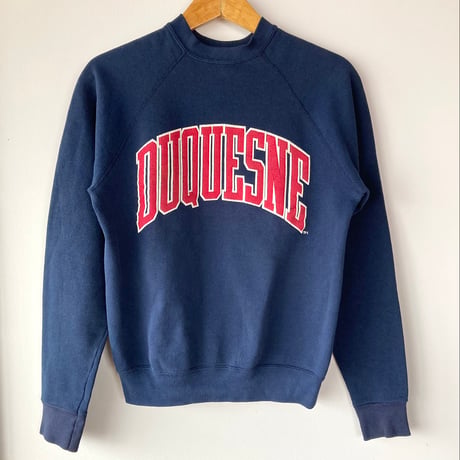 DUQUESNE カレッジ プリント スウェット U.S.A. 1980s
