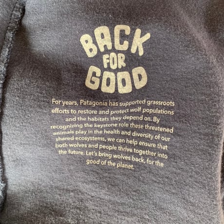 patagonia  BACK FOR GOOD WOLF S/S  パタゴニア オーガニックコットン ウルフ 狼 VINTAGE