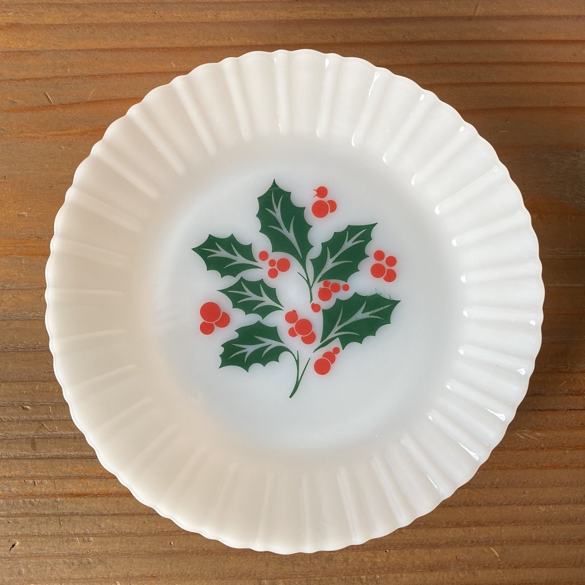 TERMOCRISA ヒイラギ柄 クリスマス デザートプレート／A | MILMOUNTAIN
