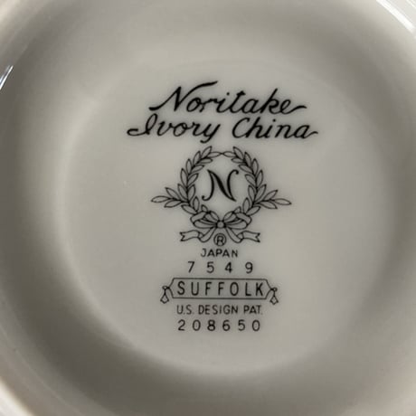 Noritake Ivory China SUFFOLK ノリタケ デミタス カップ＆ソーサー 1970～1980s