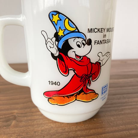 FIRE KING ANCHOR HOCKING Disney Mickey Fantasia ファイヤーキング ミッキー ファンタジア マグカップ