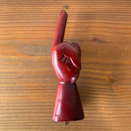 WOODEN FUCK SIGN FIGURINE 1970s ピースサイン ファックサイン 木彫置物 vintage