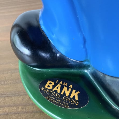 1970s MICKEY MOUSE BANK･PLAY PAL PLASTICS ミッキーマウス コインバンク 貯金箱 （ステッカー有)