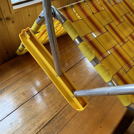 LAWN CHAIR VINTAGE 1960〜1970年代  イエローxブラウンxマスタード No.2