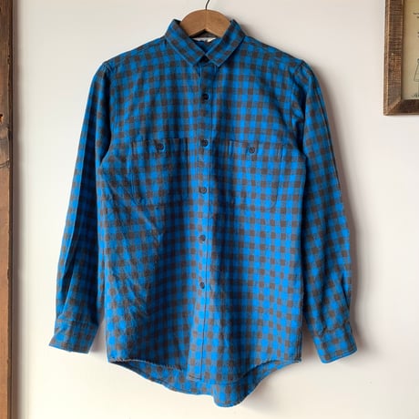 mont bell 1980s モンベル 丸文字タグ ネルシャツ オールドモンベル 美品 vintage