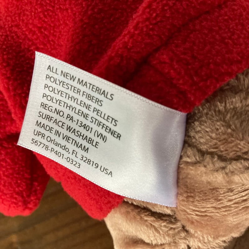 E.T.ぬいぐるみ 赤パーカー UNIVERSAL STUDIOS 紙タグつき