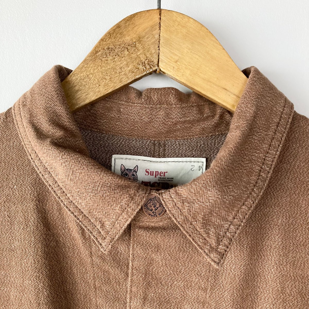 G.W最終日割引TCB JEANS Tabbysカバーオール ブラウンデニム