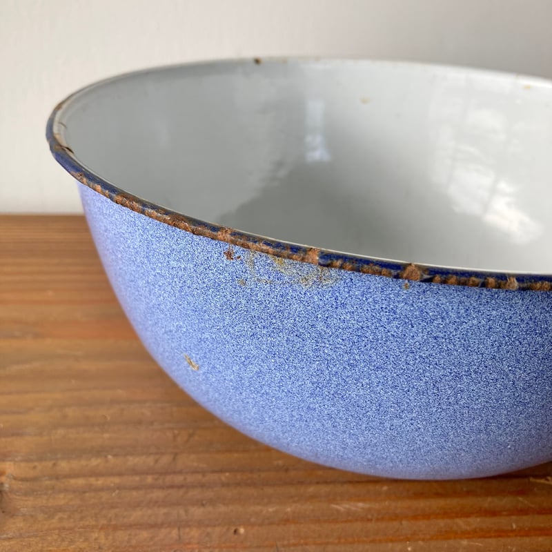 ヴィンテージ フタ付きホーローボウル／ブルー | MILMOUNTAIN STORE