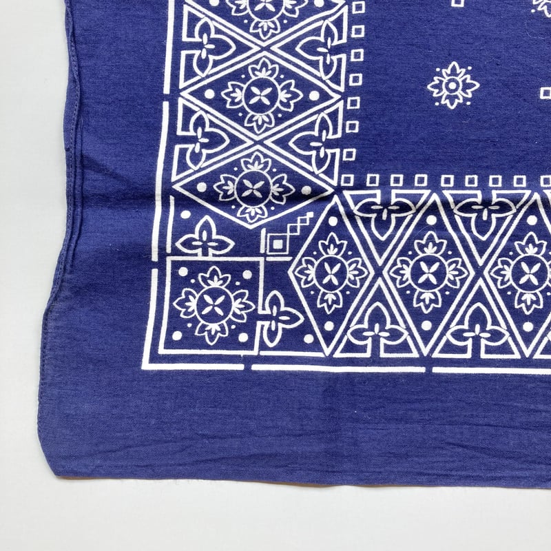 ヴィンテージ バンダナ ネイビー 1960～1970s ／20 | MILMOUNTAIN S