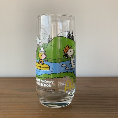 CAMP SNOOPY PEANUTS McDonald's スヌーピー マクドナルド グラス／川