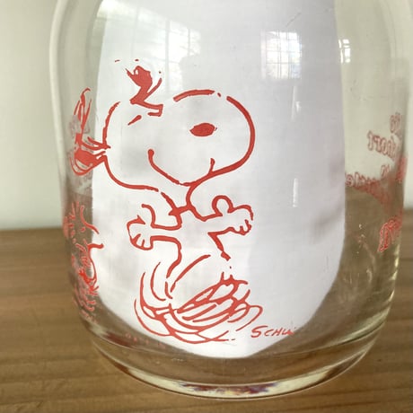 SNOOPY PEANUTS スヌーピー ガラスピッチャー 1970s