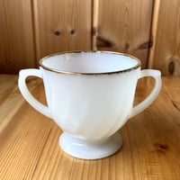 SALE　未使用品　ファイヤーキング　ゴールドリム　４客　クリーマー＆シュガー ファイヤーキング ゴールドリム スワール シュガー＆クリーマー