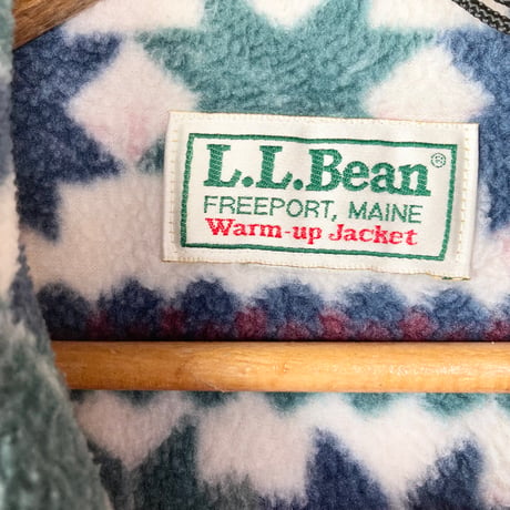L.L.Bean エルエルビーン 極美品 1980s Warm-up Jacket made in USA  パープルピンク 総柄 カタディン 山タグ  ウォームアップジャケット VINTAGE