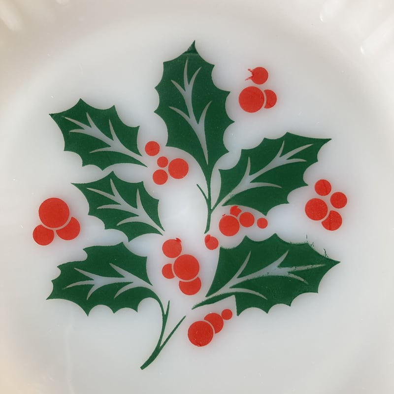 TERMOCRISA ヒイラギ柄 クリスマス デザートプレート／A | MILMOUNTAIN