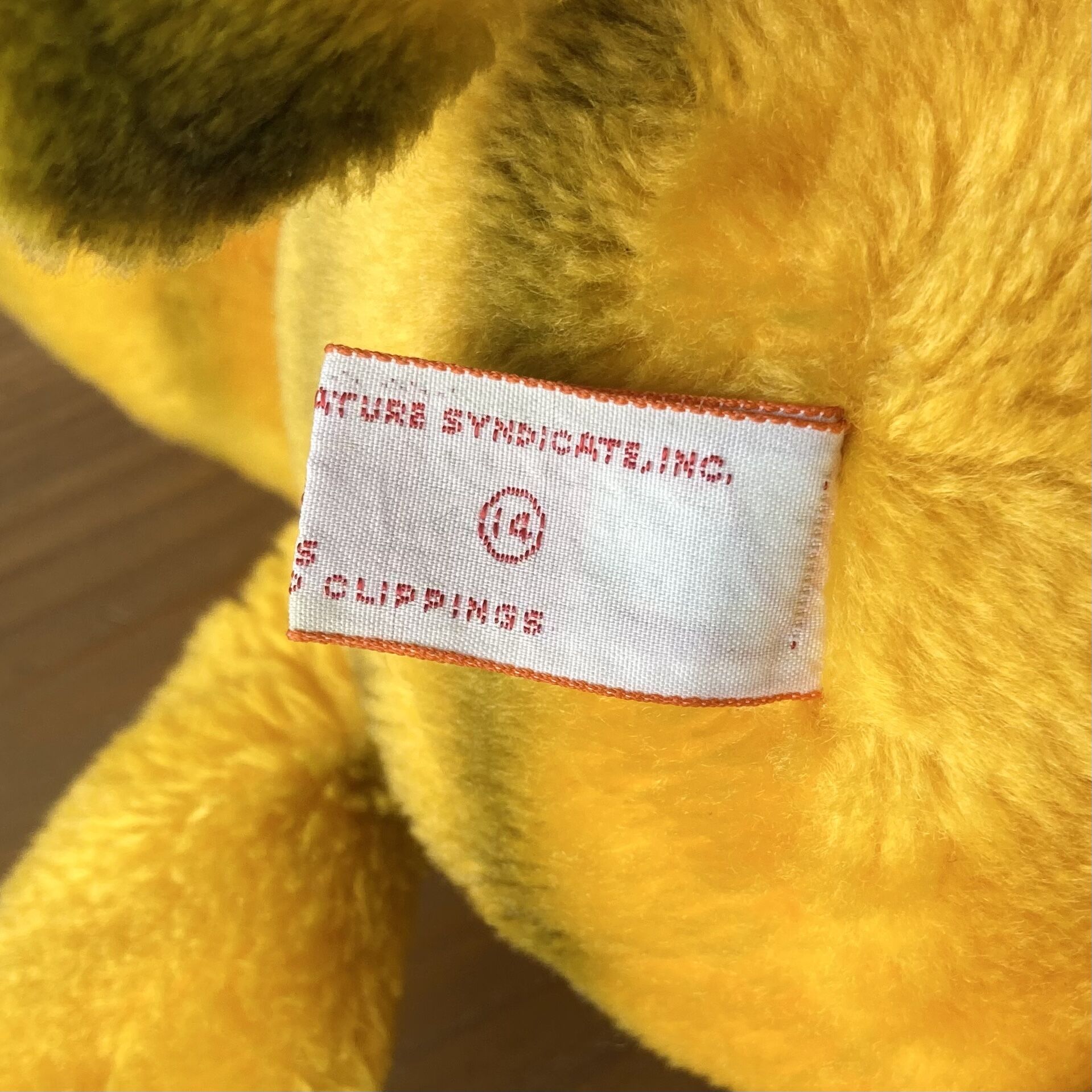 【超希少】昭和レトロ　ベビーガーフィールド　青いガーフィールド　DAKIN製 GARFIELD ガーフィールド ぬいぐるみ FUN FARM (DAKIN) 1980s／座