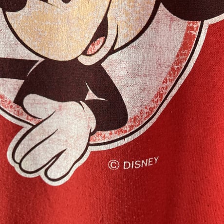 VINTAGE Mickey ミッキー S/S TEE／レッド FLORIDA TEAM 1970～1980s