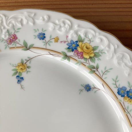 Noritake Contemporary Fine China ノリタケ 花柄レリーフプレート 1970～1980s