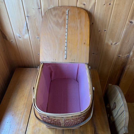 Picnic Basket  ピクニックバスケット 1950年代 レッド vintage