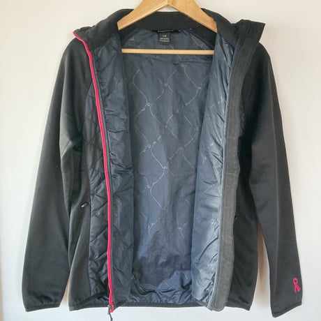 Marmot フリース キルティング ジャケット WOMENS-L 1990s／ブラック×ピンク