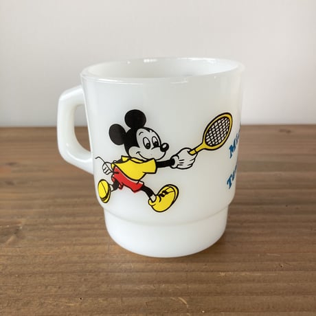 FIRE KING Mickey’s Tennis ファイヤーキング ミッキー＆ミニー テニス マグカップ