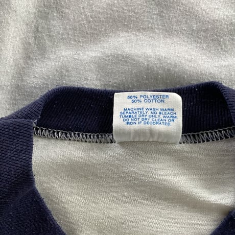 Disney Mickey Mouse ミッキー S/S TEE／リンガー･ホワイト 1970～1980s