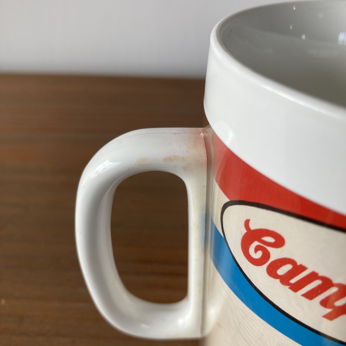 1970年代　未使用保管品　ラングラー琺瑯ノベルティーマグカップ　レッド 1970年代 未使用保管品 ラングラー琺瑯ノベルティーマグカップ