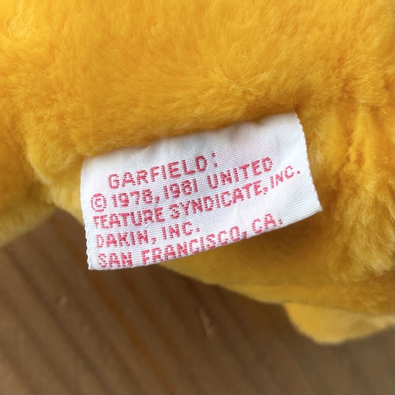 GARFIELD ガーフィールド ぬいぐるみ DAKIN 1980s/TIME OUT | M GARFIELD ガーフィールド ぬいぐるみ DAKIN 1980s/TIME OUT | M